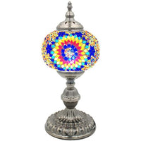 Handcrafted Mosaic glass inlay lamp.  15 " tall, #204