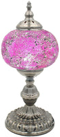 Mosaic glass Lamp with handcrafted stained glass globe.  206