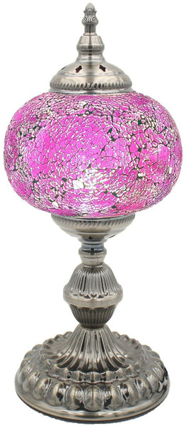 Mosaic glass Lamp with handcrafted stained glass globe.  206