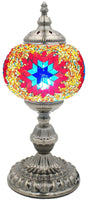 Mosaic glass lamp with handcrafted stained glass globe     209