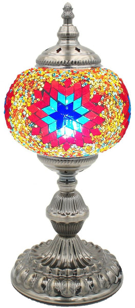 Mosaic glass lamp with handcrafted stained glass globe     209