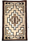 Handwoven Wool Rug inspired by an Original Navajo Two Grey Hills rug #2117