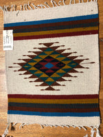 Zapotec handwoven wool mats, approximately 15” x 20” ZP-129