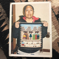 Authentic Navajo Handwoven wool rug by Anne Begaye, 14.5” x 17”