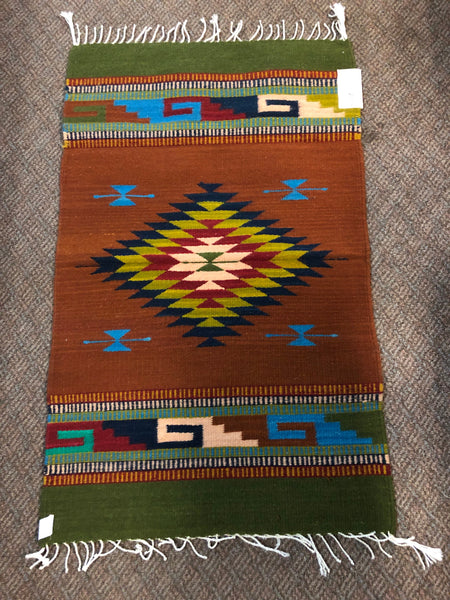 Zapotec handwoven wool mats, approximately 21” x 43” ZP26