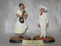 Typical Vera Cruz woman sculpture in clay by Pilar Hernandez