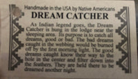 Navajo handcrafted Dream Catcher 4” by Darlene Edsitty.