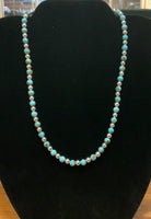 Natural Kingman Turquoise and sterling silver necklace. 16”-17” by A.S.  Camp10 FREE SHIPPING IN THE CONTINENTAL USA.