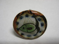Ken Edwards Medium Drawer Pull (D7) is hand decorated and fired at over 1,000 degrees.  Each drawer pull is a one of a kind work of art.  All are round.