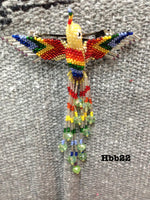 Guatemalan handcrafted barrette with the finest glass beads in a hummingbird motif.