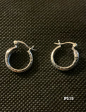 Sterling silver hoop earrings.  PS15