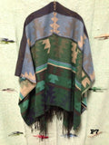 Southwest Style Poncho, Cape, or Ruanna in cashmere like acrylic.
