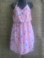 Pink sun dress with straps