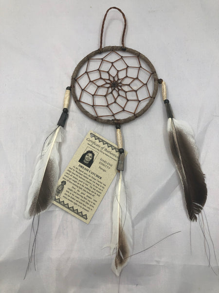 Navajo handcrafted Dream Catcher 4” by Darlene Edsitty.