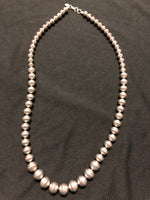 Sterling Silver Star bead necklace in 23.5”. A.S.  Handcrafted   EB6