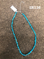 Genuine Castle Dome turquoise in an adjustable Choker length (14”-16”). SR136