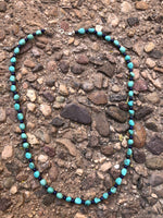 Campitos turquoise with lapis beads handcrafted in sterling silver by A.S.  CAMP-12 FREE SHIPPING IN THE CONTINENTAL USA.