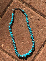 Persian style Turquoise stones in 18” necklace.  Finest quality stones, collectors piece A.S.  Z-1002