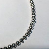Sterling Silver 5mm bead necklace in a 20” length.  By A.S.   AS614
