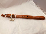 CM Navajo handcrafted hand carved cedar wood flute, 20” by Donald Coolidge