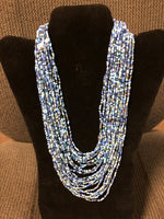 Multi strand glass bead necklace