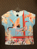 Luxury Blouse with printed cranes  was $32.95, now $8.24 after auto discount
