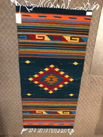 Zapotec handwoven wool rug in a 30” x 60 “ size.  #0018