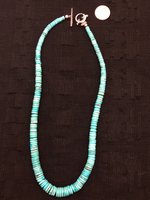 Natural turquoise in a graduated 18” collectors quality necklace