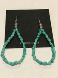 Genuine Turquoise from the Campitos mine with  sterling silver earrings JK-42