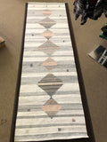 Handwoven grey rug made from recycled water bottles in a contemporary design #2335-01