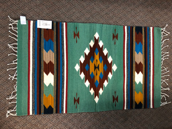 Zapotec handwoven wool mats, approximately 21” x 43” ZP11