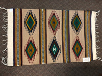 Zapotec handwoven wool mats, approximately 21” x 43” ZP19