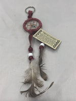 CM Navajo handcrafted Dream Catcher Key ring 1.5”