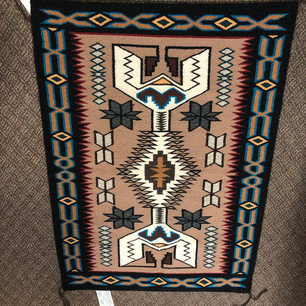 Authentic Navajo Handwoven wool rug by Mary Frank.  38.5 “ x 28”