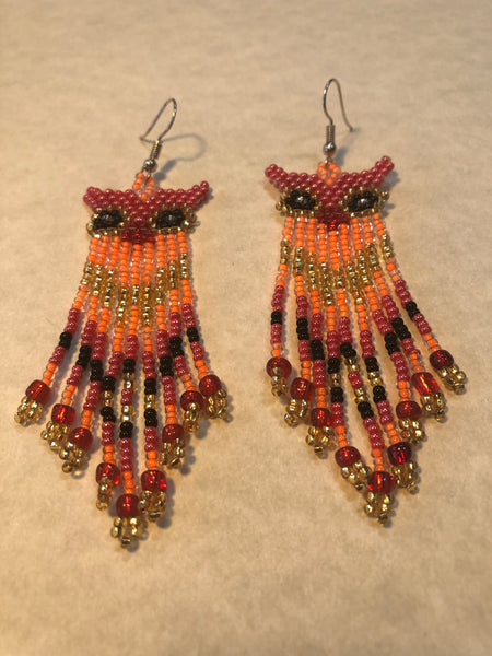 Guatemalan handcrafted glass bead earrings