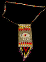 Glass bead shoulder bag in native design