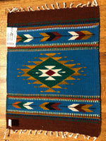 Zapotec handwoven wool mat approximately 15” x 20” ZP-116