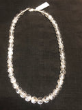 Crystal Quartz beads with sterling silver in a 17” necklace.  JK26