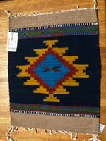 Zapotec handwoven wool mats, approximately 15” x 20” ZP102