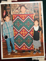 Authentic Navajo Handwoven wool rug, 26.5” x 49”.