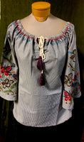 Andre style embroidered peasant. Avani Del Amour label.  $9.98 after discount.