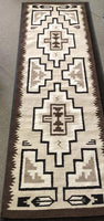 Handwoven Wool Rug inspired by an Original Navajo Two Grey Hills rug #2117