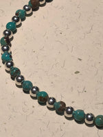 Natural African 4 mm stone beads with sterling silver.  7.5” bracelet SR111 FREE SHIPPING IN THE CONTINENTAL USA.