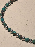Natural African 4 mm stone beads with sterling silver.  7.5” bracelet SR111 FREE SHIPPING IN THE CONTINENTAL USA.