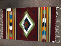 Zapotec handwoven wool mats, approximately 21” x 43” ZP18