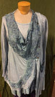 Jessica Taylor 2 piece long sleeve blouse and vest set.  75% rayon, 25% cotton. $12.49 after discount.