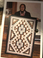 Authentic Navajo handwoven wool rug.  31” x 48”. Woven by Rena BeGaye