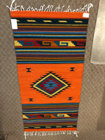 Zapotec handwoven wool rug in a 30” x 60” size.  #0015