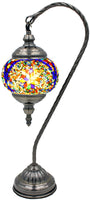 Mosaic Glass Lamp In Gooseneck Style 104