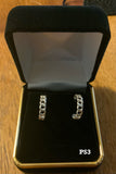 Sterling silver mini chain hoops with posts.  PS3